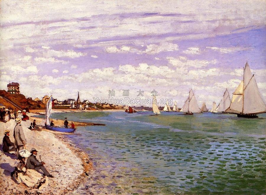 Regatta at Sainte-Adresse - 克劳德·莫奈